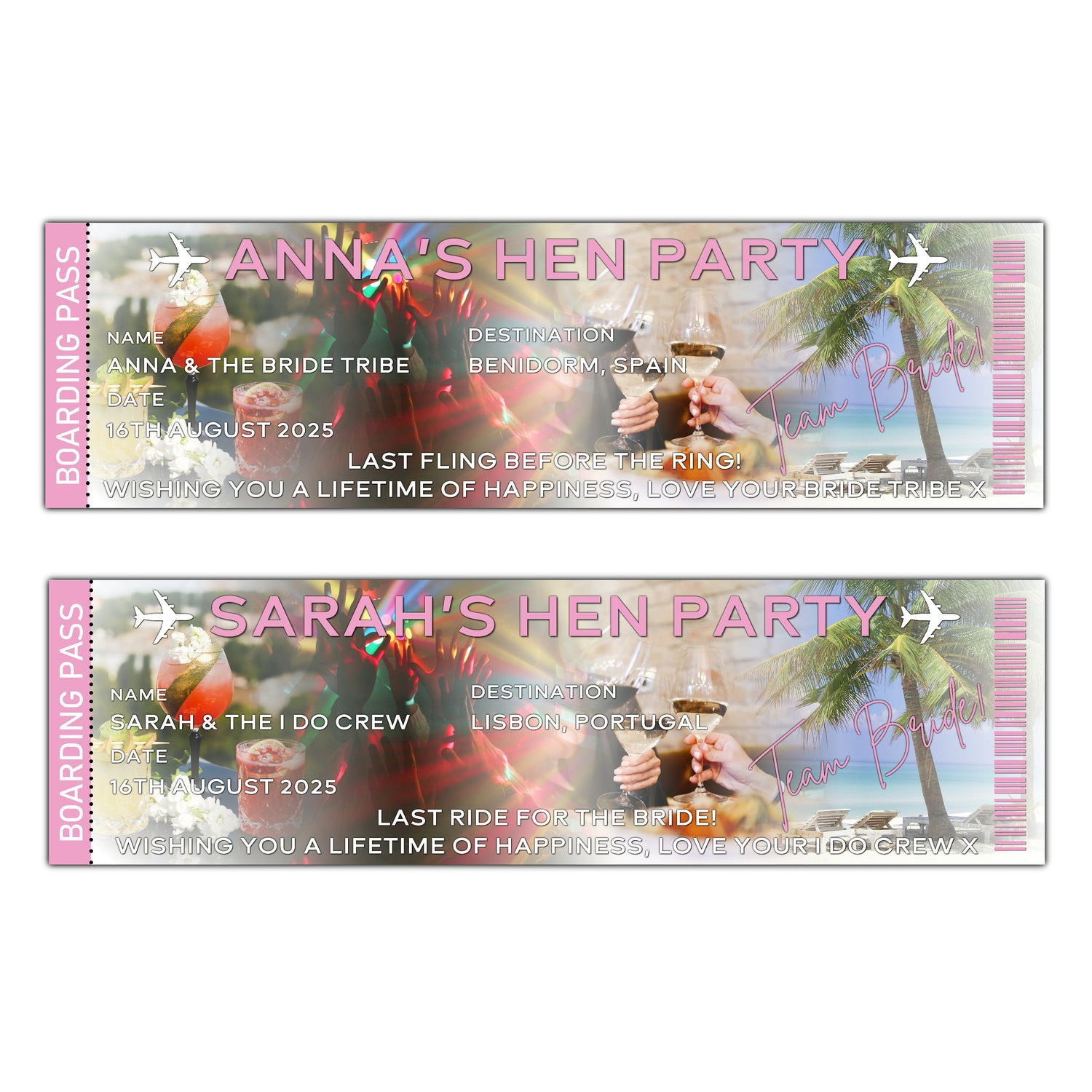 Hen Party Boarding Pass Banners