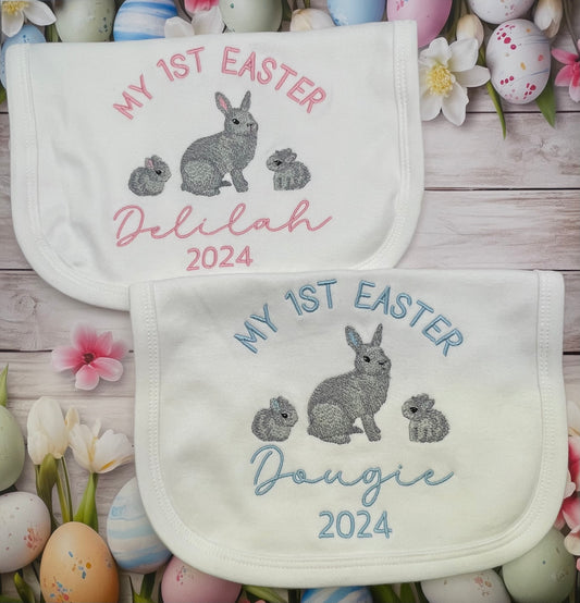 Personalised My 1st Easter Bib pink or Blue