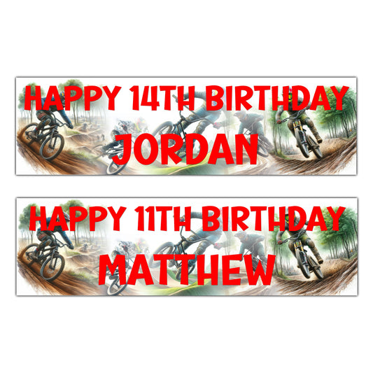 Personalised BMX Birthday Banners