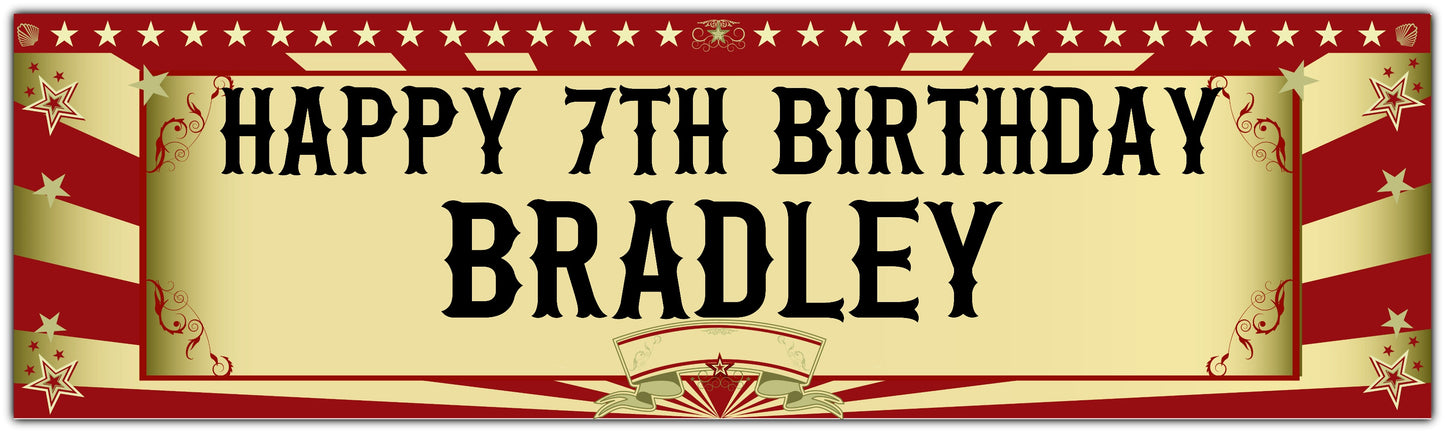 Personalised Circus theme Banner