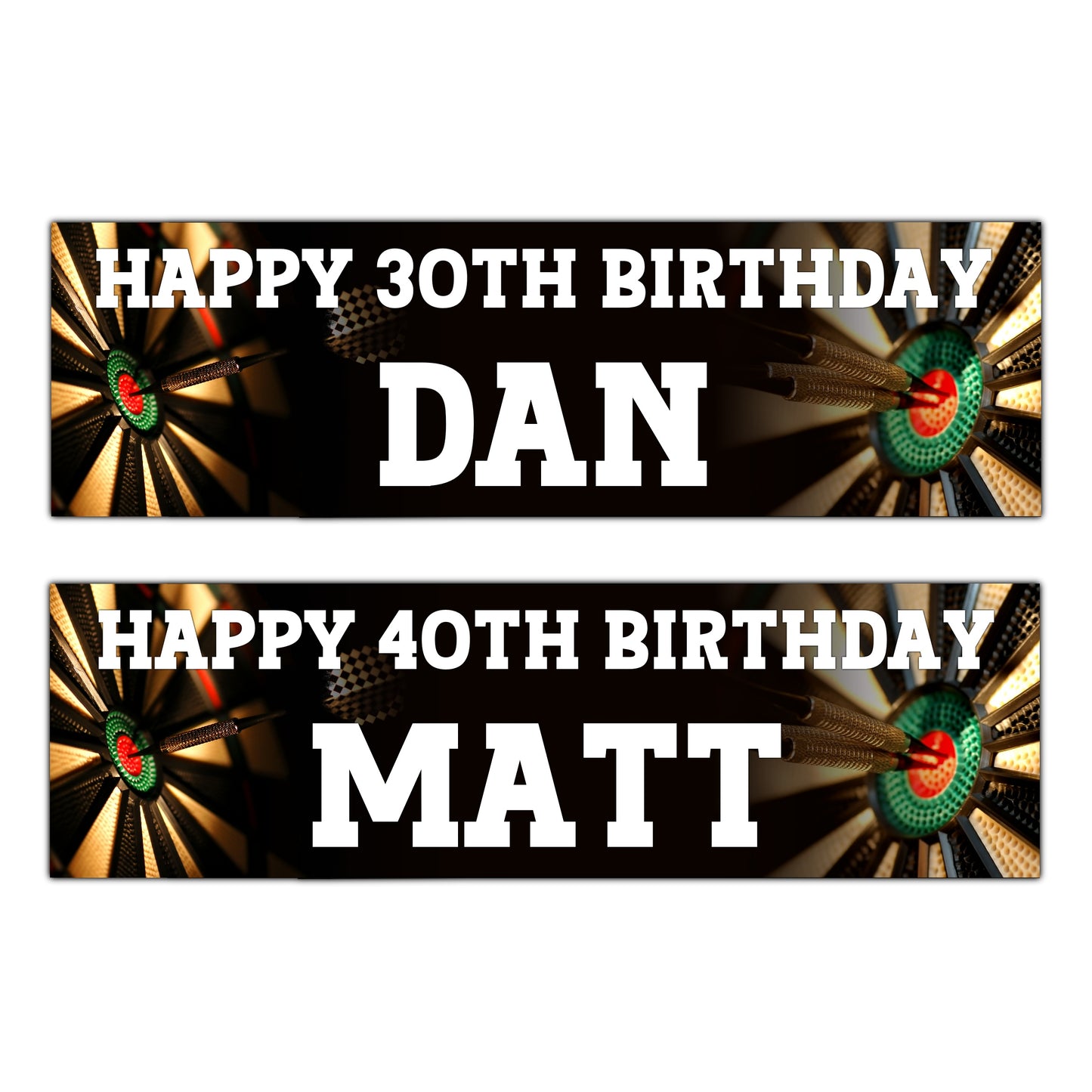 Personalised Darts Birthday Banner