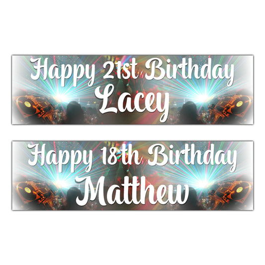 Personalised DJ Club Theme Banners