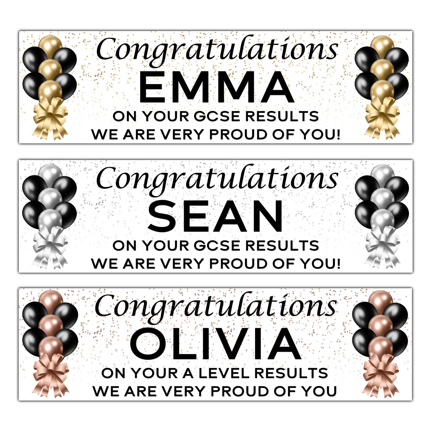 Personalised Exam Results Banners